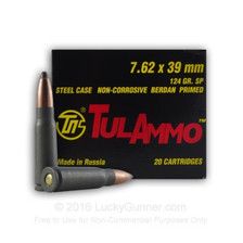 Tula 7.62x39mm 124 gr SP Soft Point 100 rounds