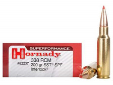 Hornady 338 RCM Ammunition Superformance H82237 200 Grain SST 20 rounds