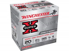 Winchester 20 Gauge Super-X WE20GT6 2-3/4" 3/4 oz #6 Shot Non-Toxic Steel CASE 1325fps 250 rounds