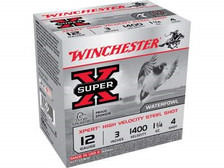 Winchester 12 Gauge Xpert High Velocity Ammunition WEX123H4 3" 1-1/4oz #4 Non-Toxic Plated Steel Shot 1400FPS 250 rounds