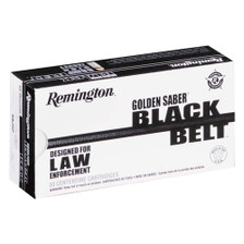 Remington 9mm Ammunition Golden Saber Black Belt GSN9MMBB 124 Grain Brass Jacketed Hollow Point 50 Rounds