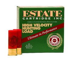 Estate 12 Gauge Ammunition High Velocity Hunting Loads HV124 2-3/4" #4 Shot 1-1/4oz 1330fps Case of 250 Rounds