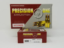 Precision One 308 Win Ammunition REMAN *Seconds* 911 168 Grain A-Max 20 Rounds