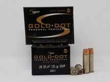 CCI Speer 38 Special +P Ammunition Gold Dot 23921 135 Grain 20 Rounds
