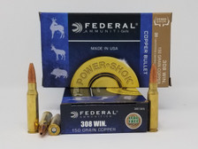 Federal 308 Win Ammunition Power-Shok 308150LFA 150 Grain Copper Hollow Point 20 Rounds