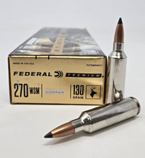 Federal 270 WSM Ammunition P270WSMTC1 130 Grain Trophy Copper 20 Rounds