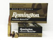 Remington 7mm-08 Rem Ammunition PRA7M08RB 140 Grain Accutip Boat Tail 20 Rounds