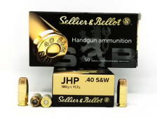 Sellier & Bellot 40 S&W Ammunition SB40C 180 Grain Jacketed Hollow Point Case of 1000 Rounds
