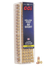 CCI 22 Short Ammunition Varmint 0028 27 Grain Hollow Point Case of 5000 Rounds