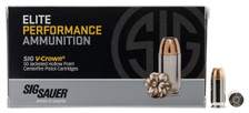 Sig Sauer 45 ACP Ammunition Elite Performance E45AP2-50 230 Grain V-Crown Jacketed Hollow Point 50 Rounds