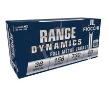 Fiocchi 38 Special Ammunition Shooting Dynamics 38G 158 Grain Full Metal Jacket 50 Rounds
