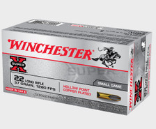 Winchester 22 LR Ammunition Super-X Small Game X22LRH 37 Grain Copper Plated Hollow Point 50 Rounds