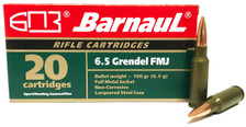 Barnaul 6.5 Grendel Steel Case Ammunition 100 Grain Full Metal Jacket 20 Rounds