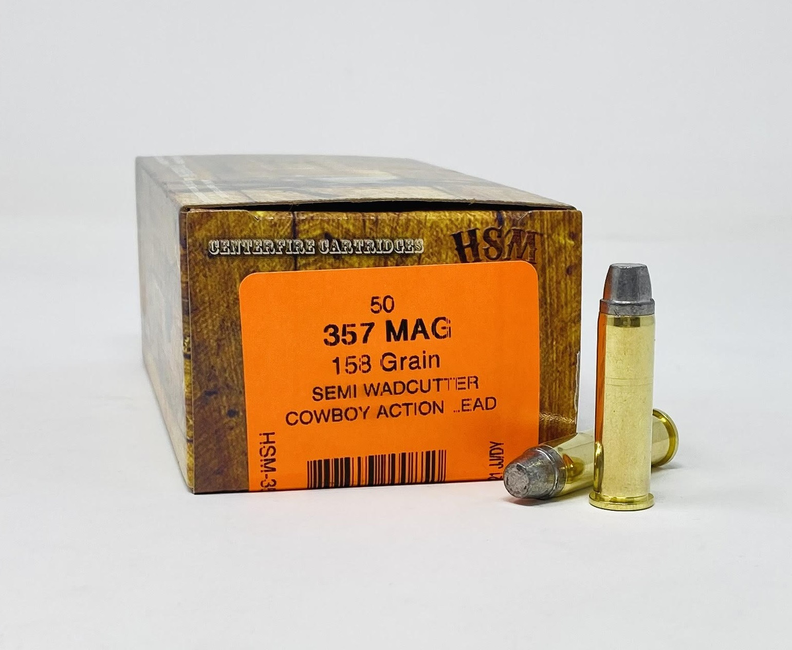 HSM 357 Mag Ammunition HSM3571N 158 Grain Semi Wadcutter Cowboy