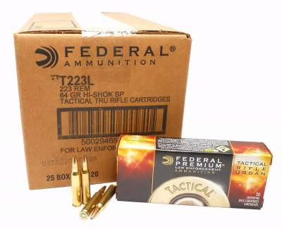 Federal 308 Win Ammunition Tactical Rifle Urban T308T 168 Grain Tactical Tip Matchking 20 Rounds