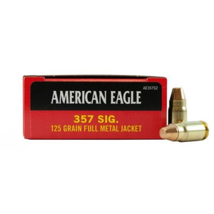 Federal American Eagle 357 Sig Ammunition AE357S2 125 Grain Full Metal Jacket 50 Rounds