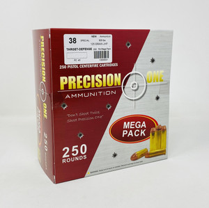 Precision One 38 Special Ammunition PONE43 125 Grain Jacketed Hollow Point Mega Pack 250 Rounds