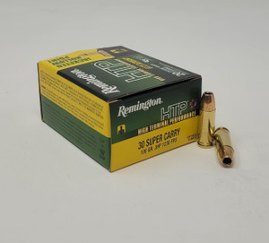 Remington 30 Super Carry Ammunition RTP30SC 100 Grain HTP Jacketed Hollow Point 20 Rounds