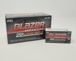 CCI 22LR Ammunition Blazer 0021 40 Grain Lead Round Nose Brick of 500 Rounds