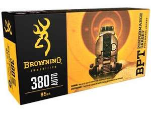 Browning 380 Auto Performance Target B191803801 95 Grain Full Metal Jacket 50 rounds