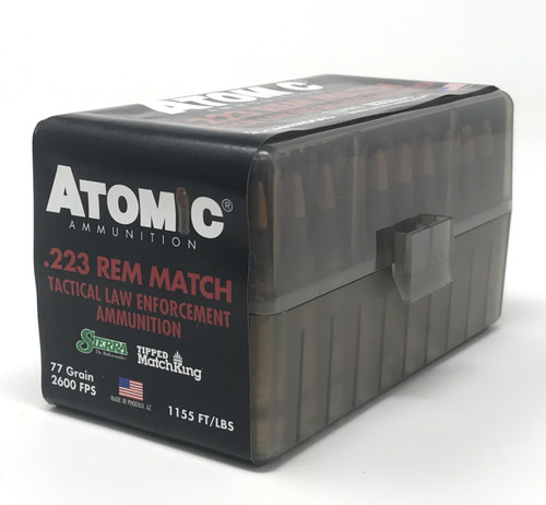 Atomic Ammunition 223 Rem Match 00452 77 Grain Ballistic Tip 50 Rounds