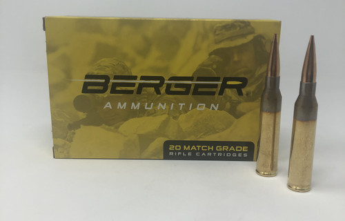 Berger 338 Lapua Magnum Ammunition Hybrid OTM  BER81110 300 Grain Hollow Point 20 rounds