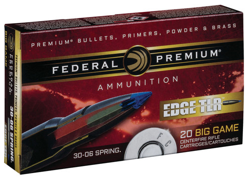 Federal 30-06 Ammunition P3006ETLR175 Edge TLR 175 Grain Ballistic Tip 20 Rounds