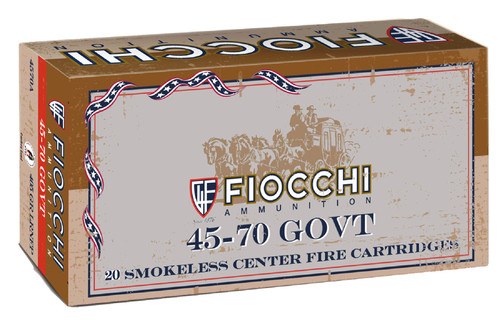 Fiocchi 45-70 Government Ammunition 4570A 405 Grain Lead Round Nose Flat Point 20 Rounds