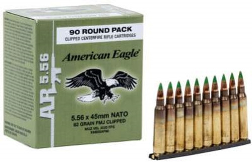 Federal 5.56 x 45mm NATO XM855 62gr Steel Core FMJ 90 Rounds