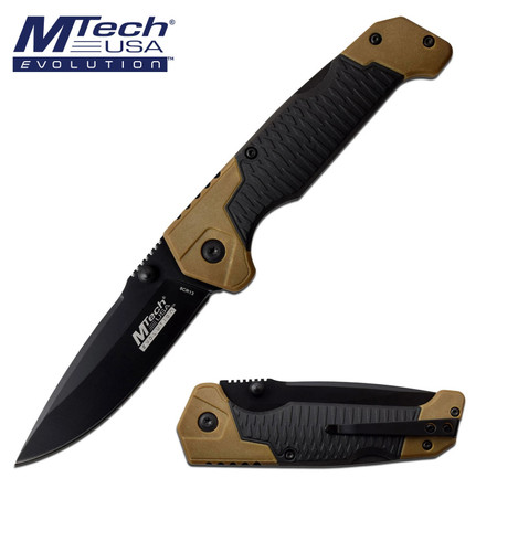 MTech Evolution Tan Folding Knife MTEFDR015TN