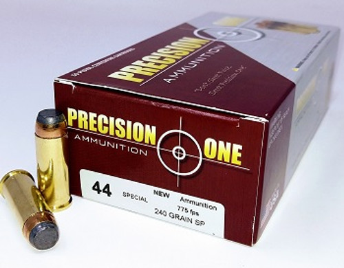 Precision One 44 Special Ammunition PONE1060 240 Grain Soft Point 50 Rounds