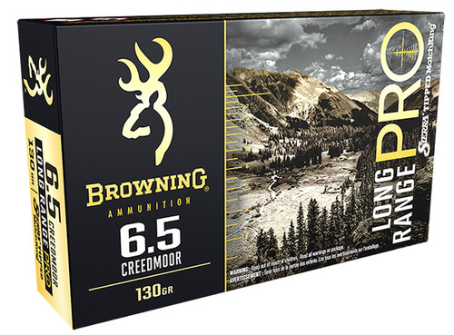 Browning 6.5 Creedmoor Ammunition B192500651 130 Grain Sierra Tipped MatchKing 20 Rounds
