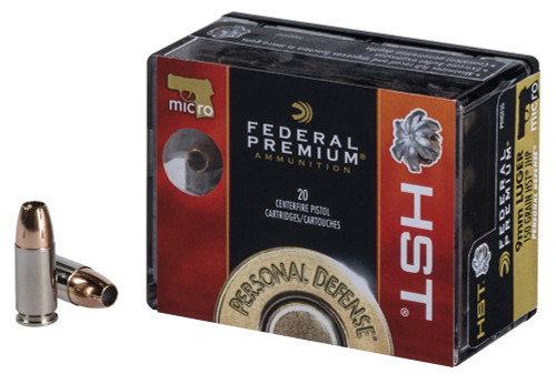 Federal 9mm Luger HST P9HST5S 150 Grain HST Jacketed Hollow Point 20 Rounds