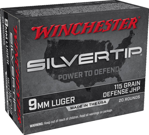 Winchester 9mm Luger Ammunition W9MMST 115 Grain ST Hollow Point 20 Rounds