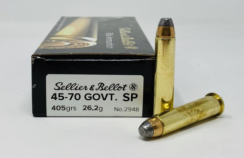 Sellier & Bellot 45 -70 Ammunition SB4570A 405 Grain Jacketed Soft Point 20 rounds