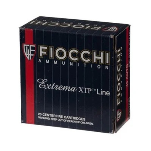 Fiocchi 45 Auto Ammunition FI45XTPB25 200 Grain XTP Hollow Point 25 Rounds