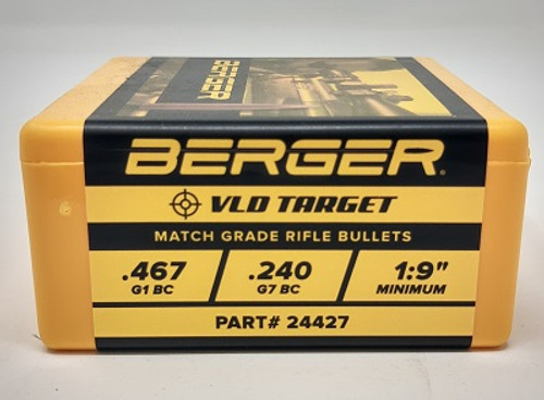 Berger 6mm (.243 Dia) Reloading Bullets 95 Grain VLD Target 100 Pieces