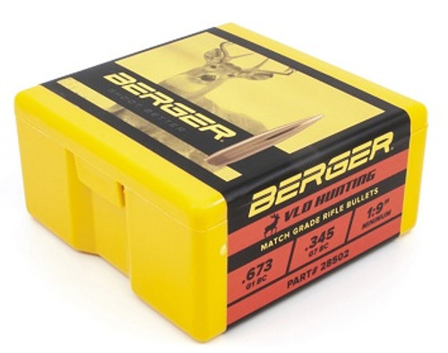 Berger 7mm (.284 Dia) Reloading Bullets 180 Grain VLD Hunting 100 Pieces