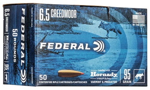 Federal 6.5 Creedmoor Ammunition Varmint And Predator 95 Grain Ballistic Tip 50 Rounds