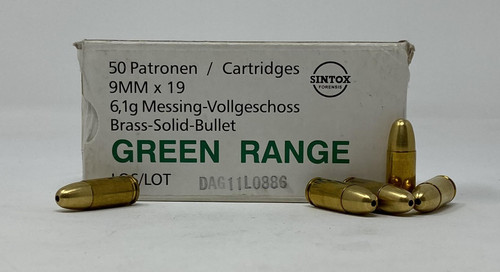 Ruag Green Range 9mm 201440050 94 Grain Hollow Point 50 Rounds