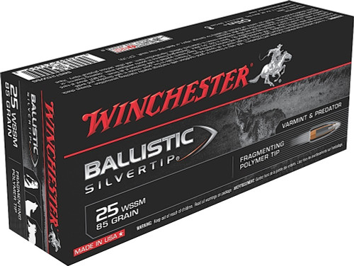 Winchester 25 WSSM Ammunition SBST25WSS 85 Grain Ballistic Silvertip 20 Rounds