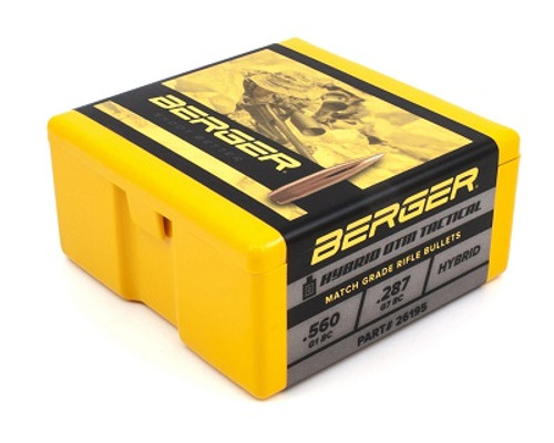 Berger 6.5mm (.264 Dia) Reloading Bullets 130 Grain AR Hyrid OTM Tactical 100 Pieces