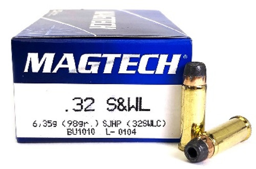 Magtech 32 S&W Long Ammunition MT32SWLC 98 Grain Semi Jacketed Hollow Point 50 Rounds
