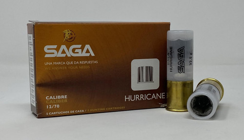Saga 12 Gauge Ammunition 2-3/4" Hurricane Slug 5 Rounds