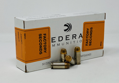 Federal Factory Seconds (XM Overrun) 40 S&W Ammunition P40CSP1B 165 Grain Expanding Full Metal Jacket 50 Rounds