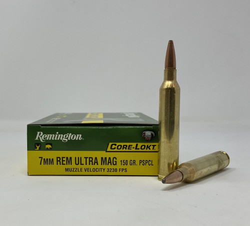 Remington 7mm Rem Ultra Mag Ammunition R7UM01 Jacketed Soft Point 20 Rounds