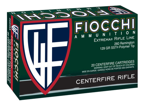 Fiocchi 260 Remington Ammunition 260HSA 129 Grain SST Ballistic Tip 20 Rounds