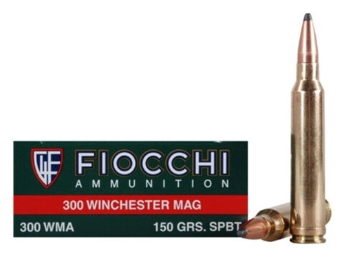 Fiocchi 300 Winchester Mag Ammunitiong FI300WMA 150 Grain Soft Point 20 Rounds