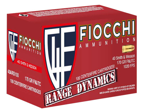 Fiocchi 40 S&W Ammunition FI40ARD100 170 Grain Full Metal Jacket 100 Rounds