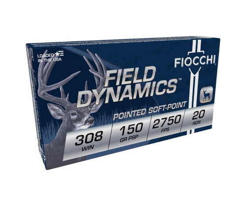 Fiocchi 308 Winchester Ammunition FI308B 150 Grain Pointed Soft Point 20 Rounds